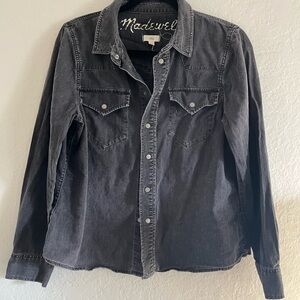Madewell Charcoal Button-Up Shirt